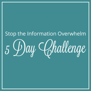 Stop the Information Overwhelm Challenge